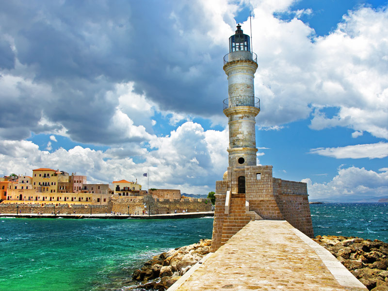 Chania Lighthouse, Crete, Greece