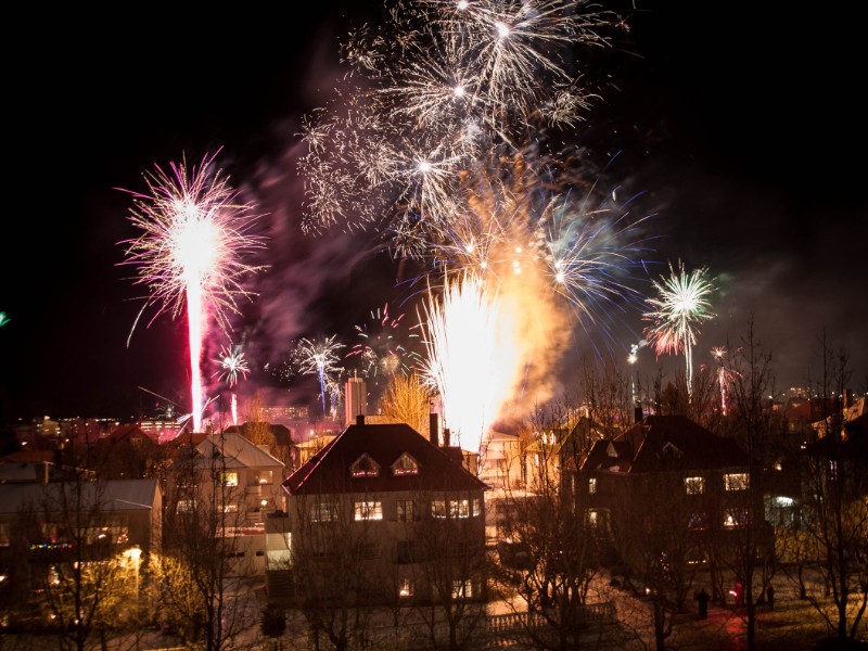 Reykjavik fireworks