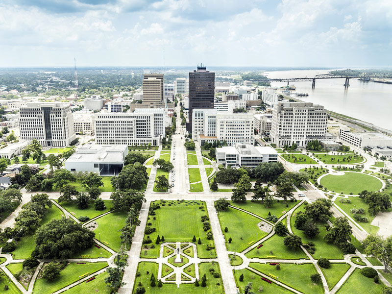 aerial view of baton rouge lousiana