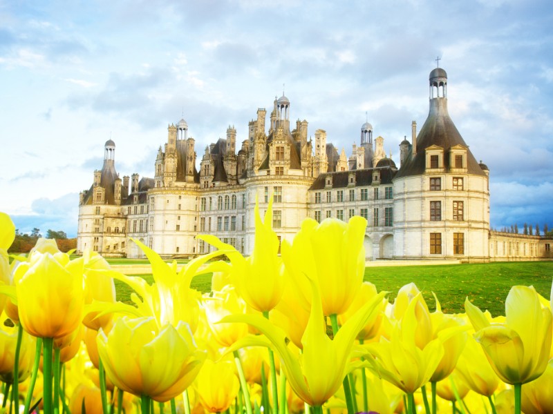 Chambord castle in Loire valley, France.