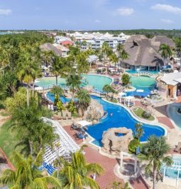 aerial view of resort and spa