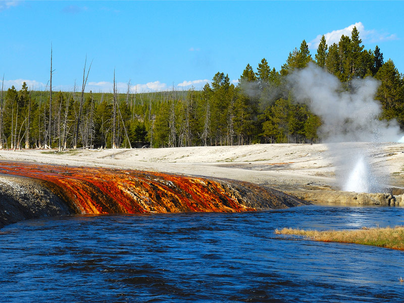 Firehole River Swimming Area, Yellowstone National Park, Wyoming