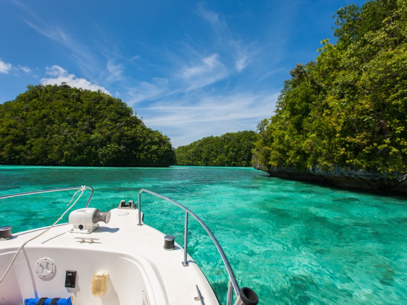 Limestone islands in Palau.