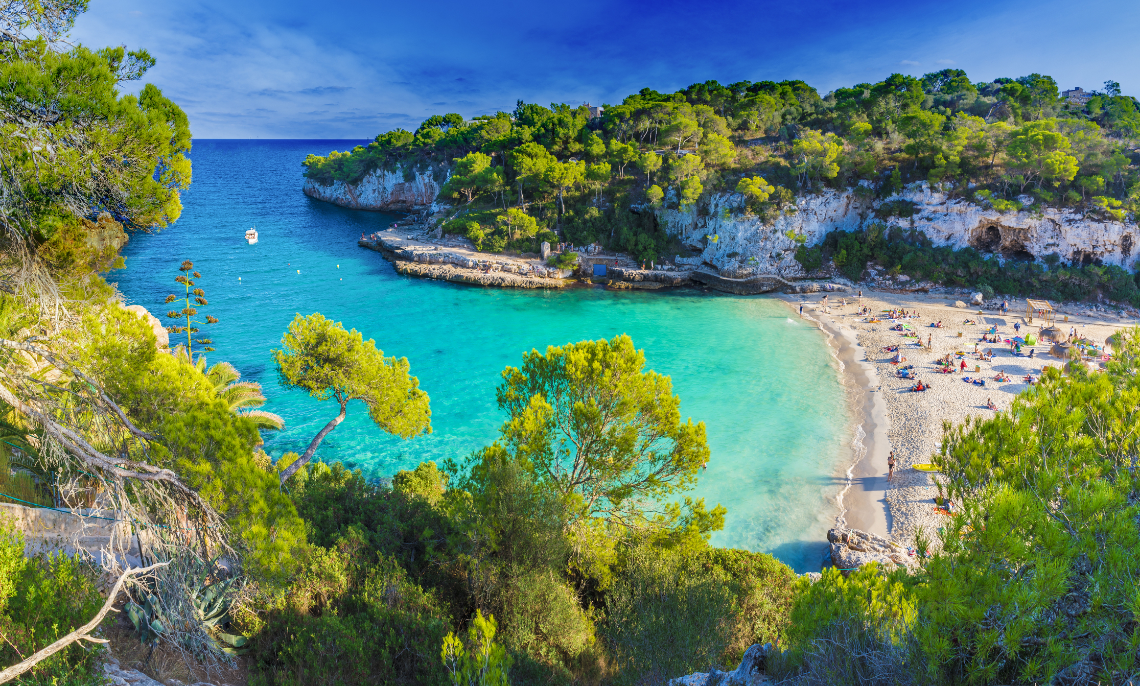 Mazing beach on Cala Llombards, Majorca, Spain