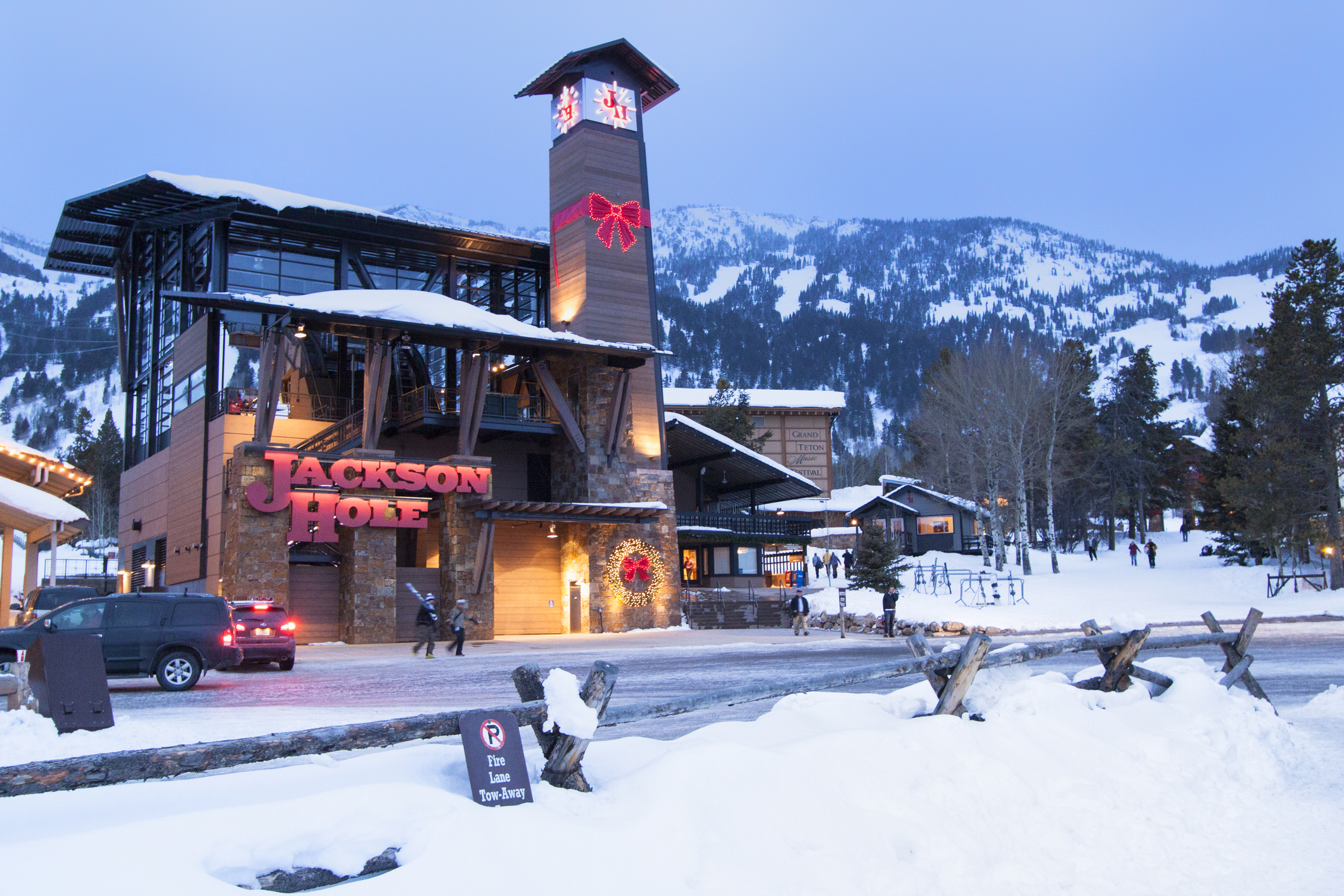 The base of Jackson Hole Mountain Resort