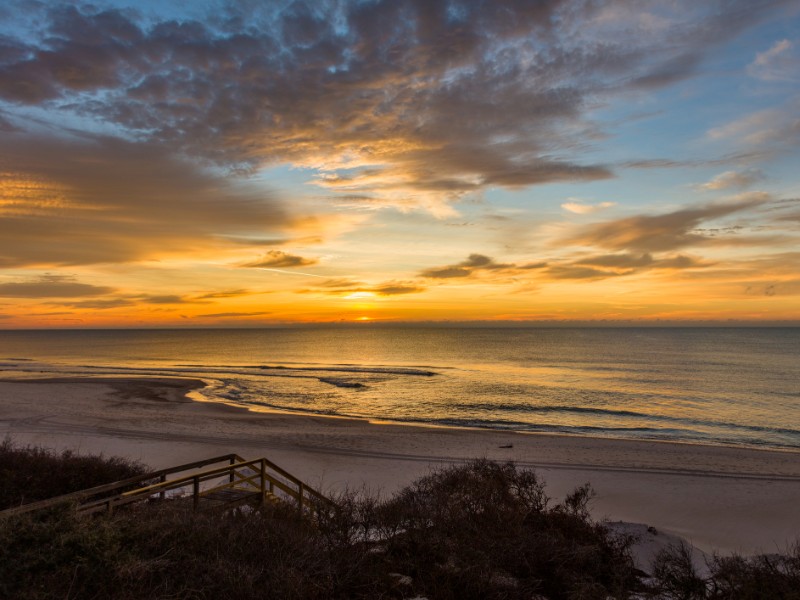 Sunrise over Gulf of Mexico on St George Island