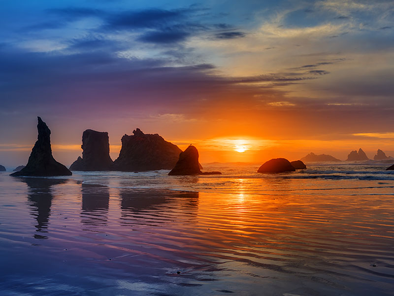 Bandon beach sunset