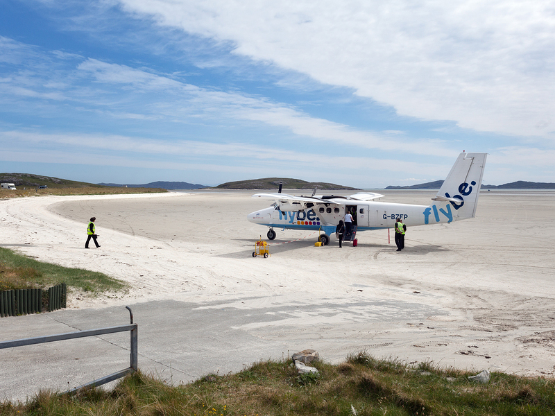 Barra beach runway, Barra Island, Scotland