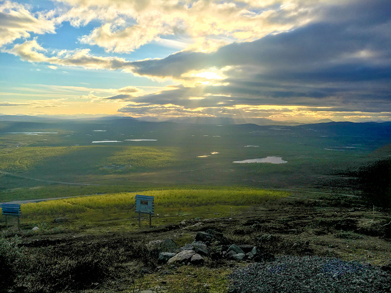 Midnight sun in Norway