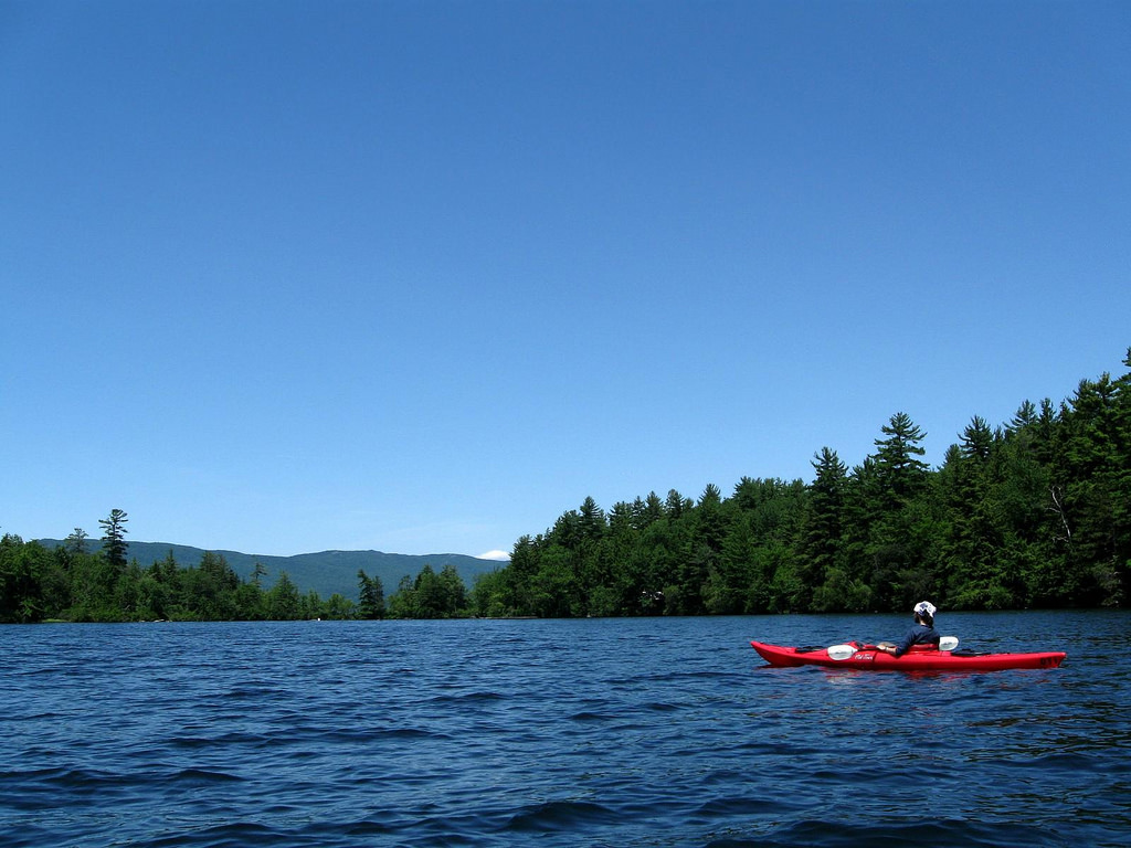 Paddling on Squam Lake, New Hampshire