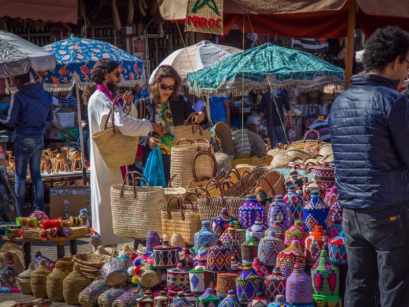 traditional market in Marrakech