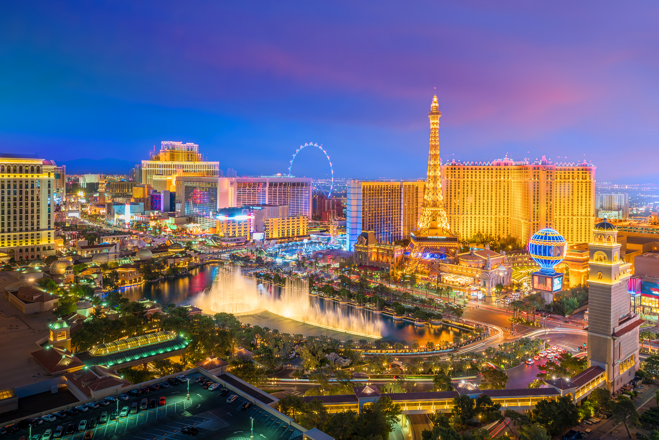 Las Vegas strip in Nevada