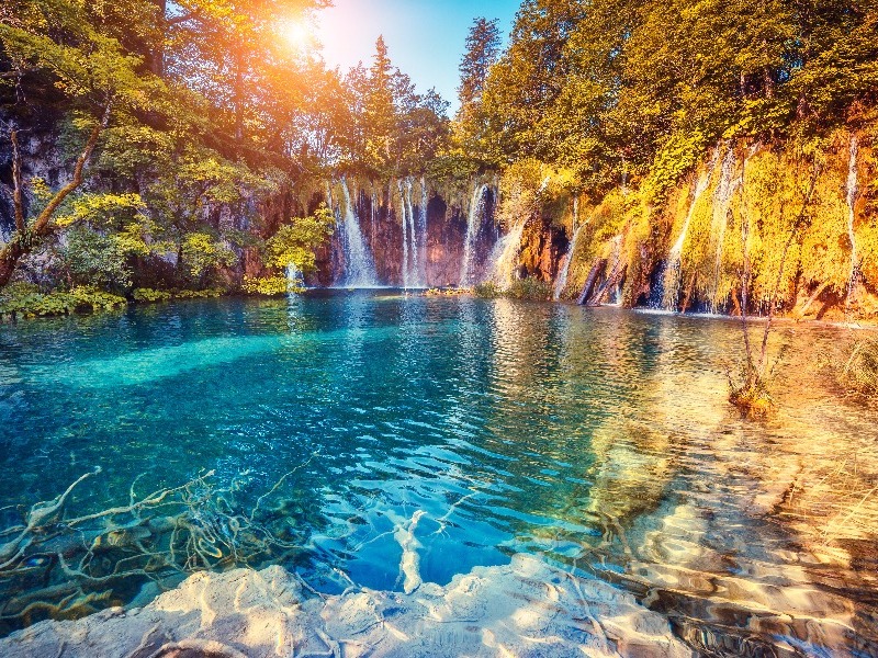 waterfalls of Plitvice Lakes National Park,  Croatia