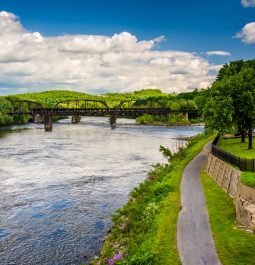 The Delaware River in Easton, Pennsylvania