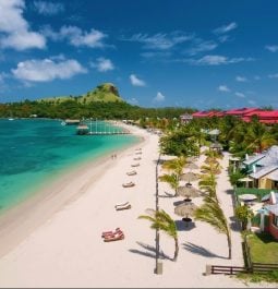 coastline of sandals st lucian