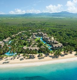 aerial view of resort beach