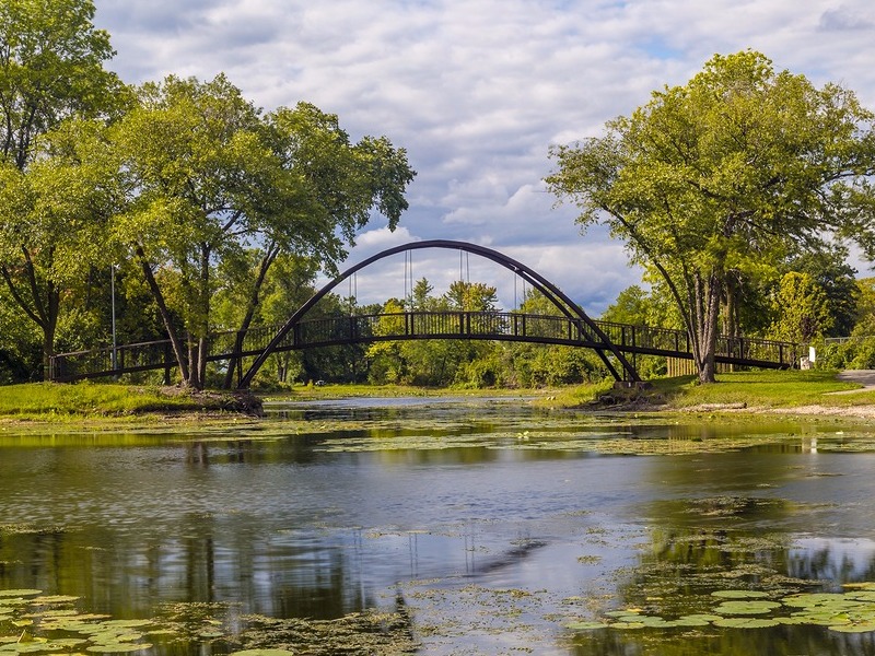 Pond and bridge in Madison