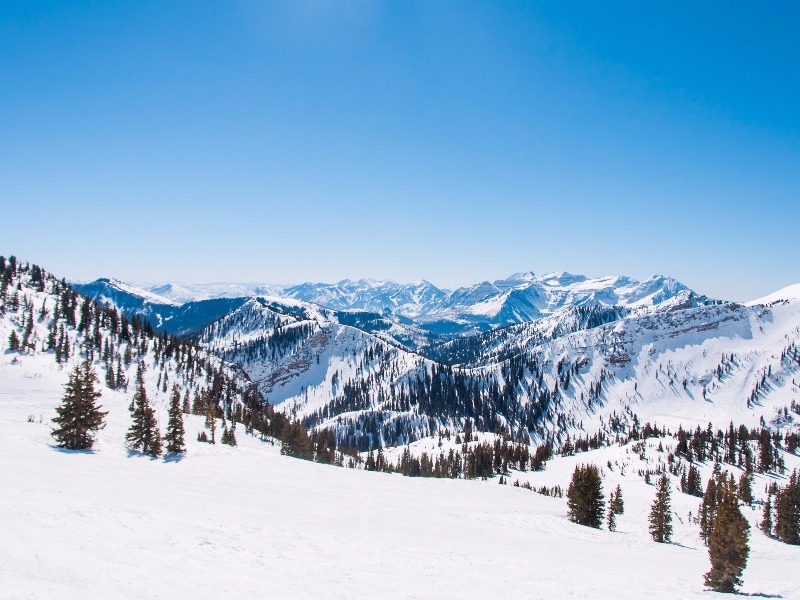 Mountain Ridges Behind Snowbird and Alta Resorts