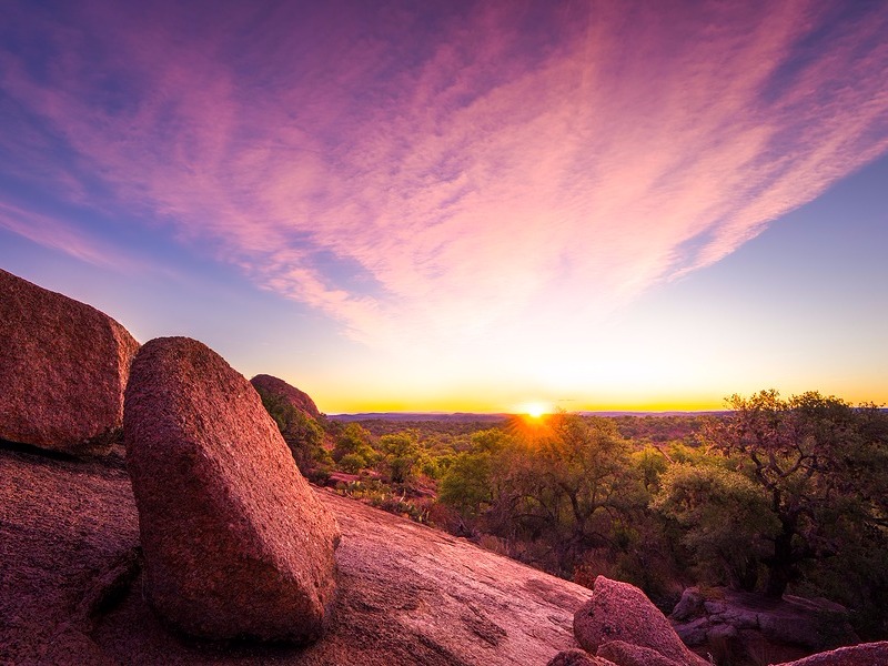 Sunrise at Enchanted Rock