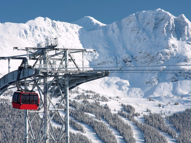 P2P Gondola connecting Whistler and Blackcomb mountains