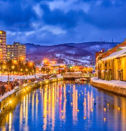 winter landscapes of Otaru, Japan