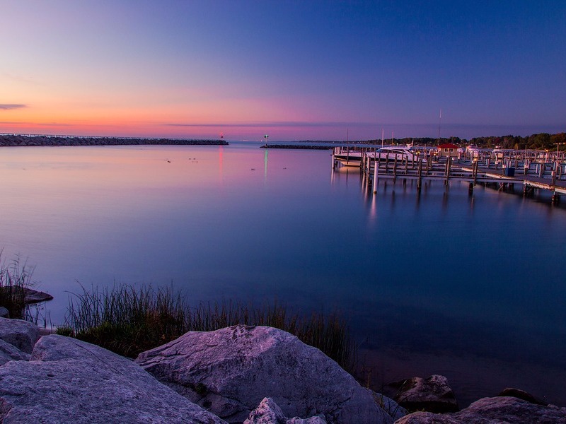 Morning Sunrise Over Michigan Harbor