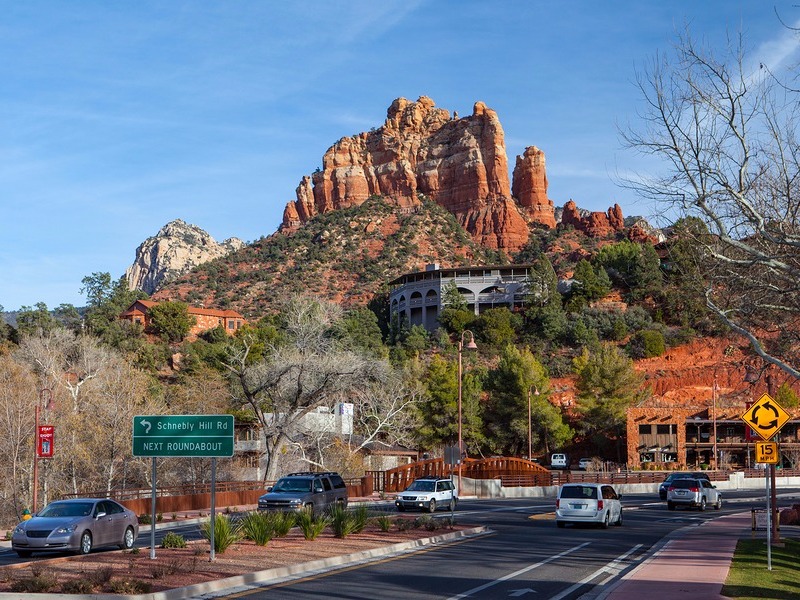 Downtown Sedona near Tlaquepaque