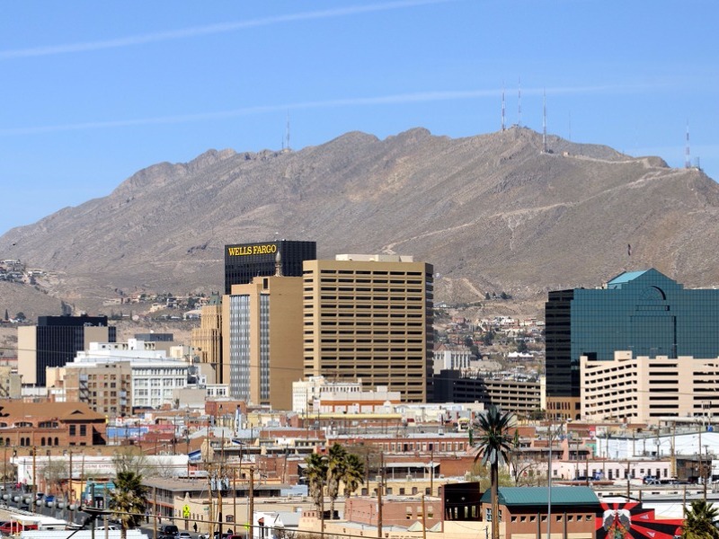 Downtown El Paso seen from Mexico 