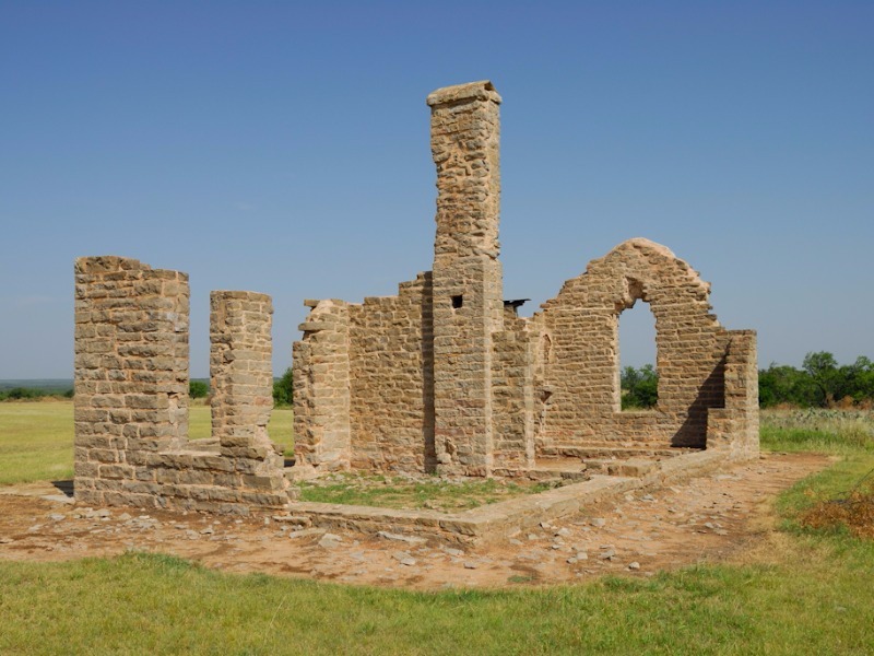 Remains of the Administration building at Fort Griffin, Texas