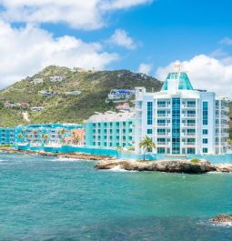 view of Oyster Bay Beach Resort from the water