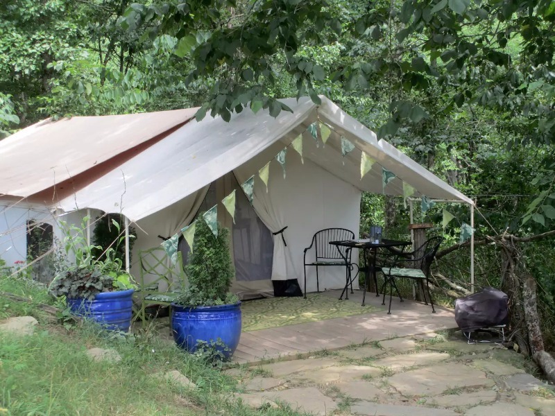 Asheville’s Romantic Tent Glamping Getaway, Asheville