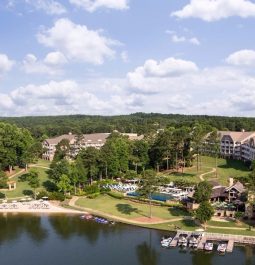 An aerial view of The Ritz-Carlton Reynolds Lake Oconee