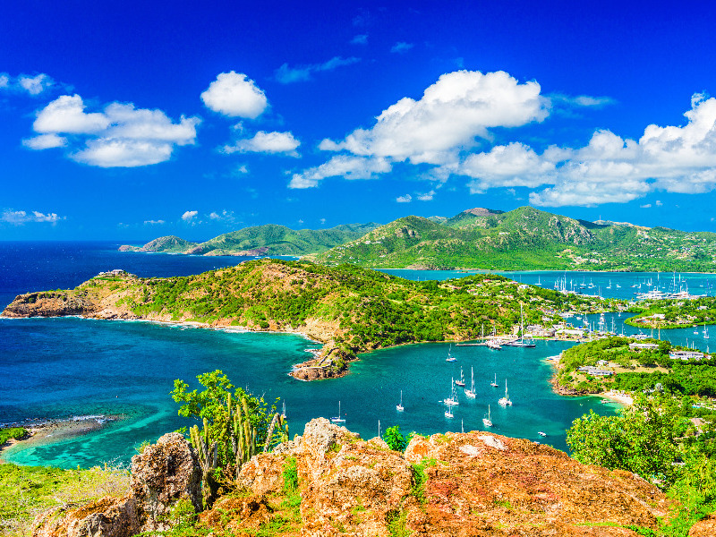 View of Barbuda and Antigua