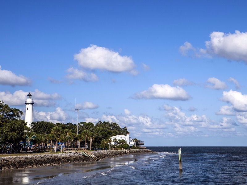 The beach at St. Simons in Georgia