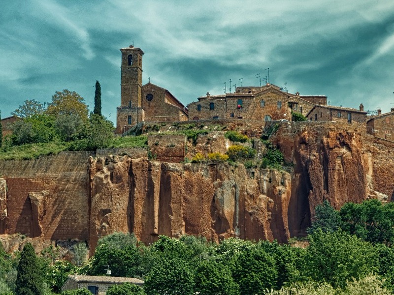 View at ancient town of Orvieto, Umbria,