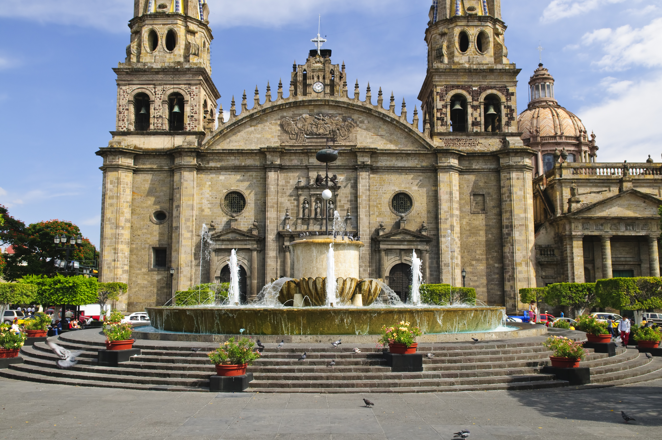 Cathedral in historic center in Guadalajara, Jalisco, Mexico