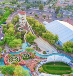 aerial view of Oasis Water Park at the Arizona Grand Resort & Spa