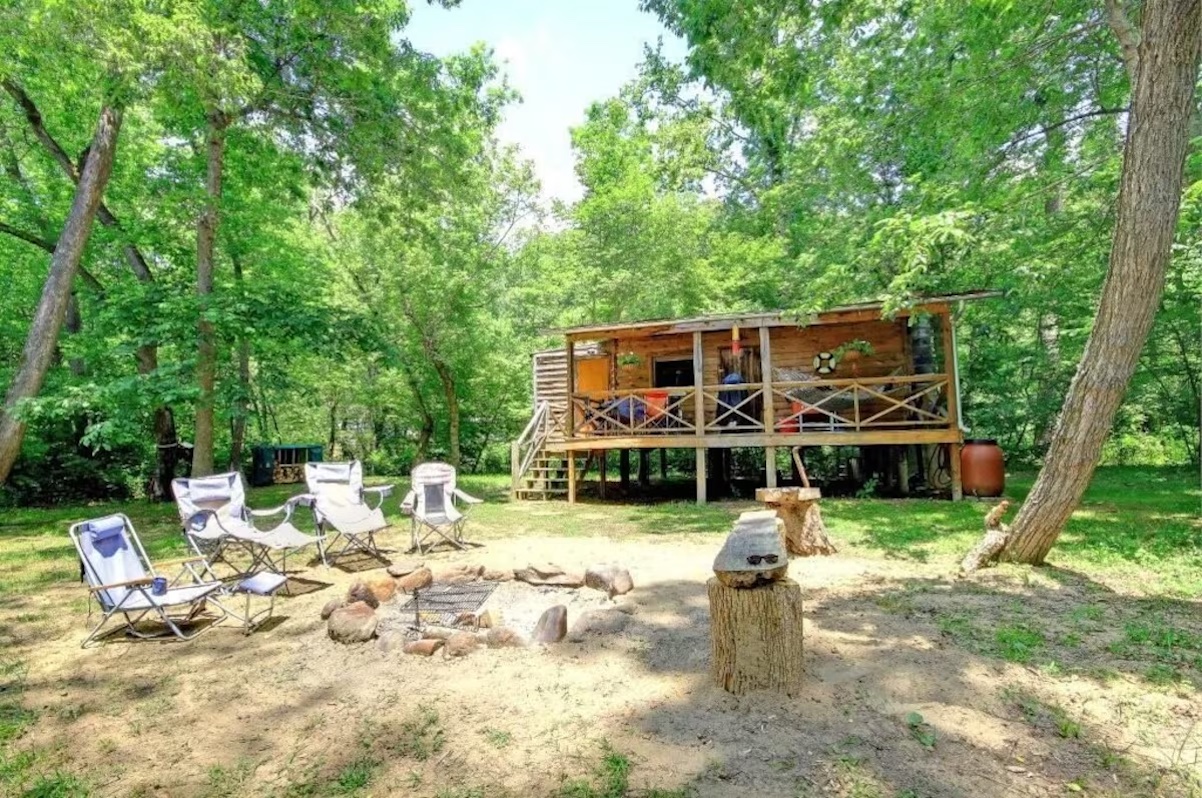 Rustic Glamping Cabin on French Broad River 