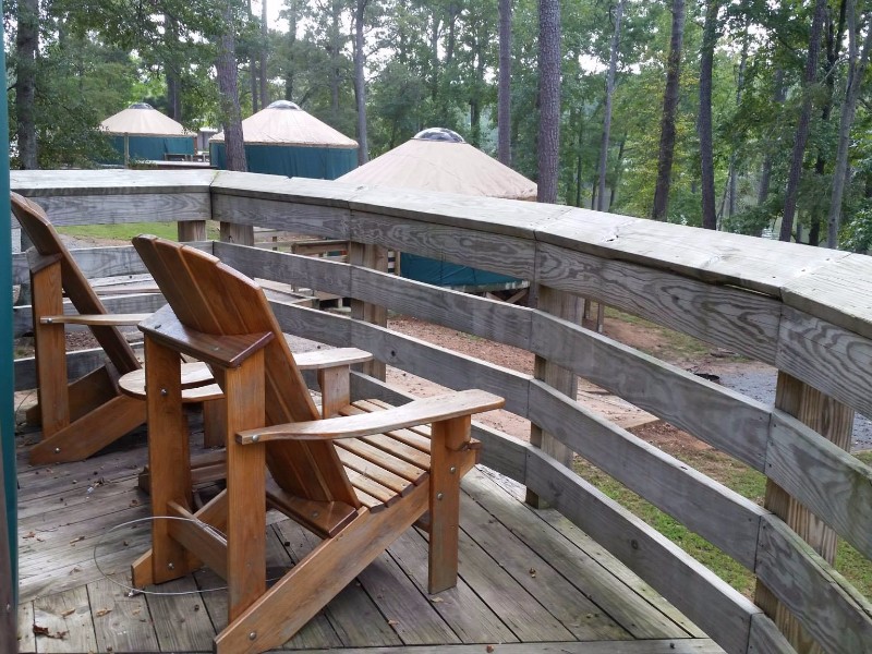 Glamping yurts at High Falls campground