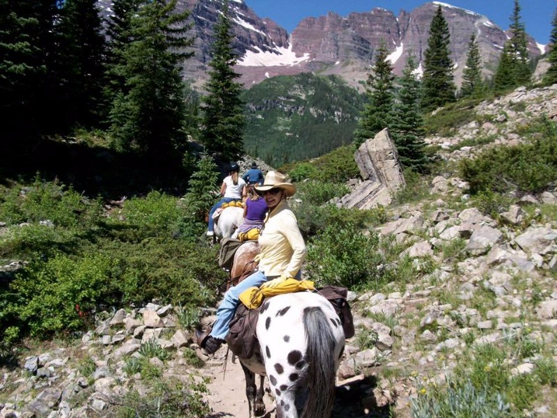 Horseback riding near the Maroon Bells, Aspen