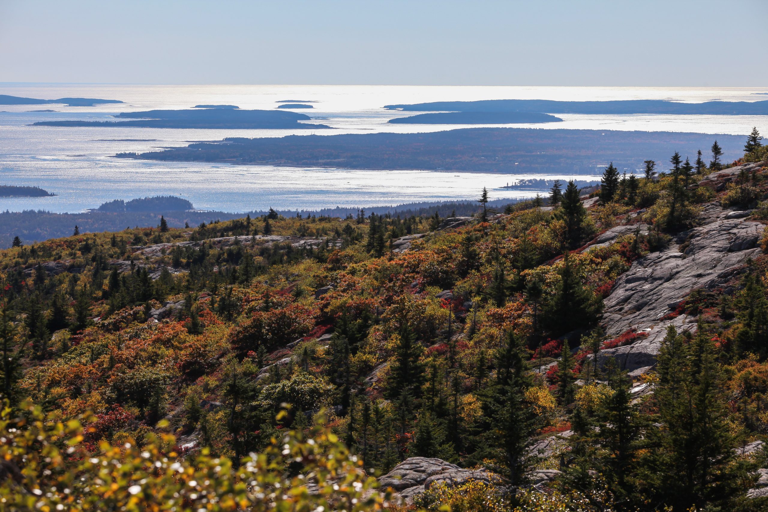 Fall coastal view in Bar Harbor, Maine