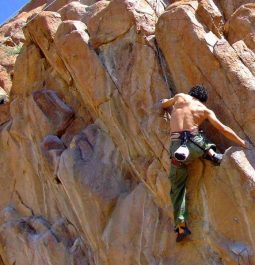 climber at Franklin Mountains State Park