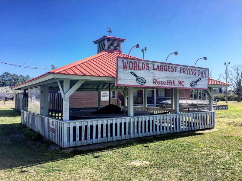 The World's Largest Frying Pan in Rose Hill, NC