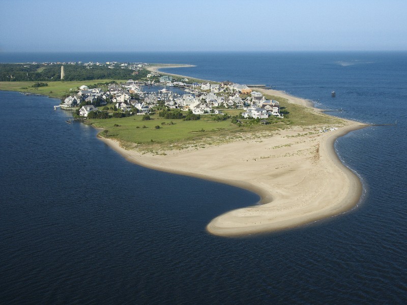 Aerial view Bald Head Island, Brunswick Islands, North Carolina