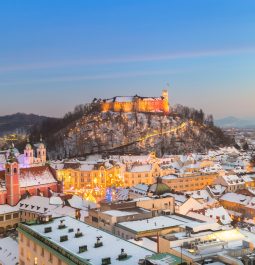 landscapes of Ljubljana in winter