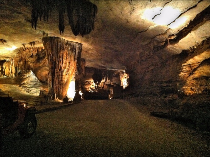 The only fully ride through caves: Fantastic Caverns