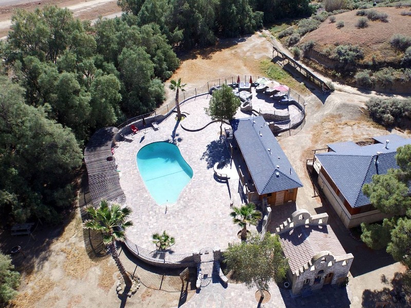 Mercey Hot Springs from above