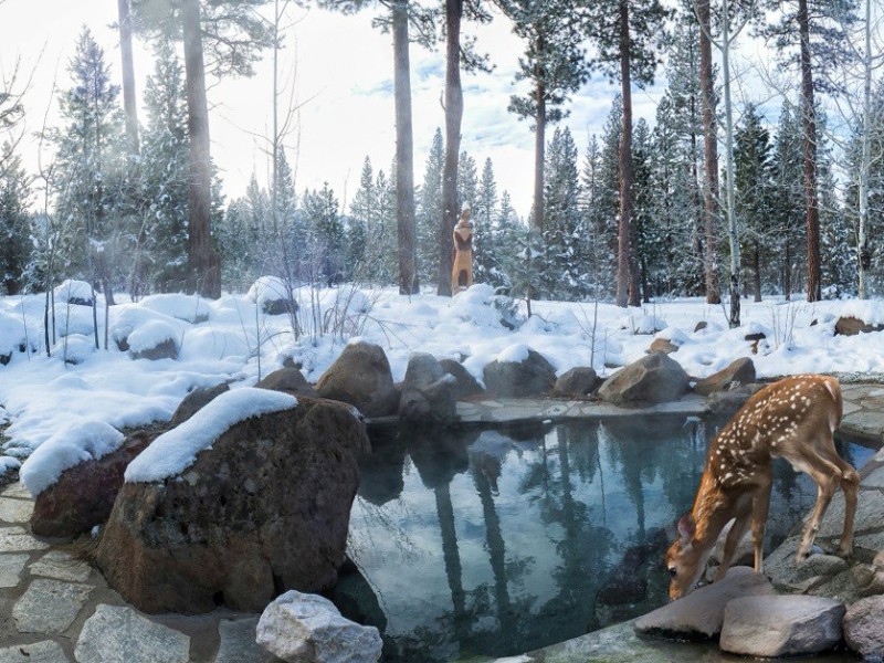 Sierra Hot Springs in the winter