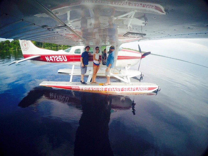 Water landing on Blue Cypress Lake