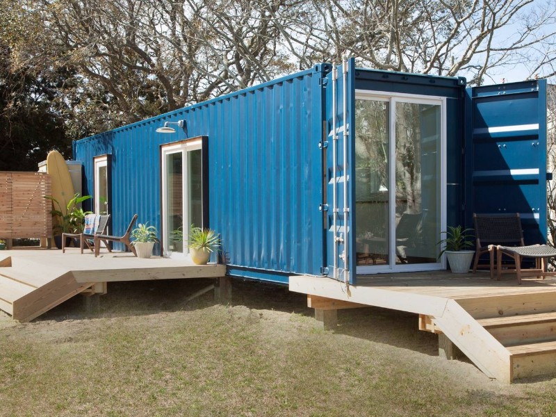 This home was constructed out of an old shipping container.